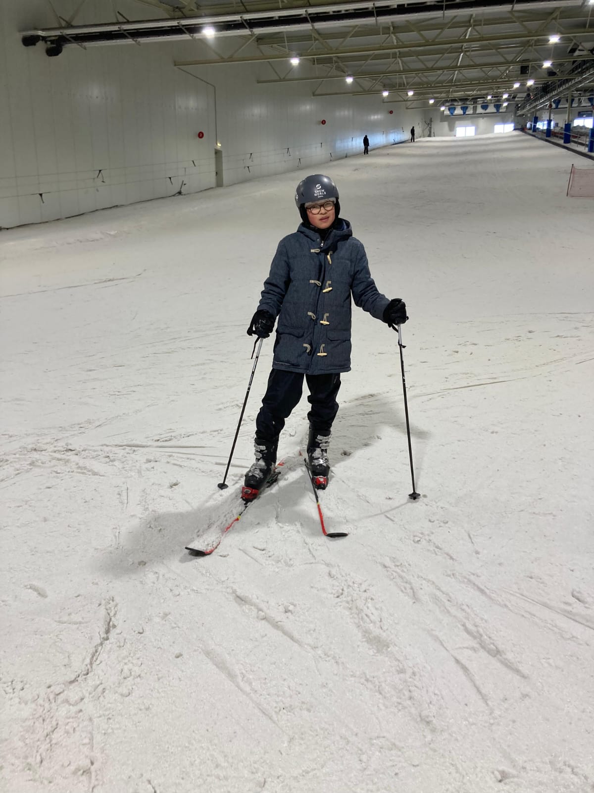 Foto student aan het skien